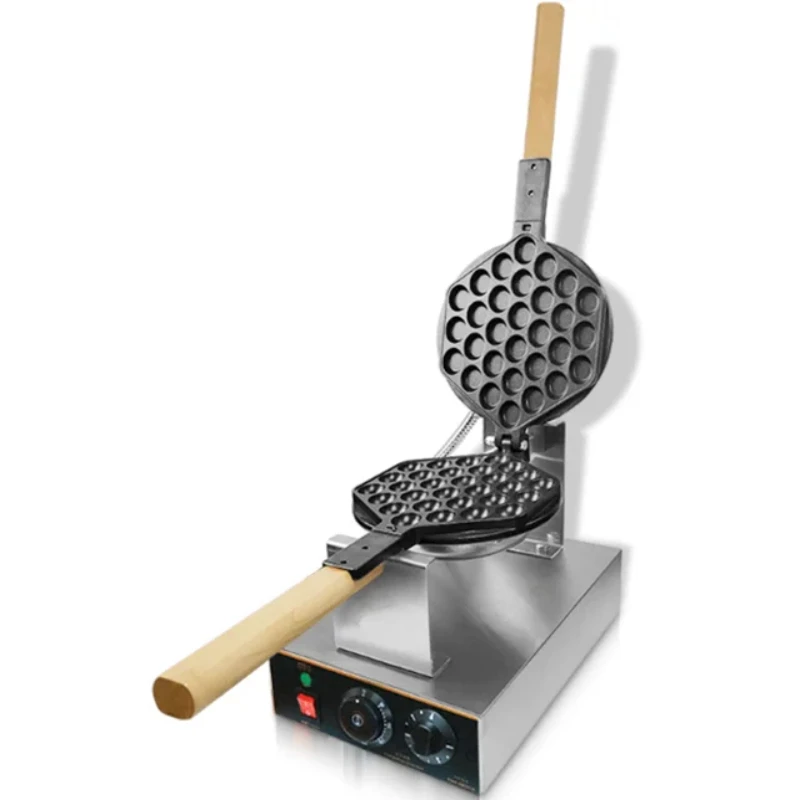 

Commercial Rotary Bubble Waffle Machine Crepe Cone Non-Stick Cooking Electric Egg Cake Machine