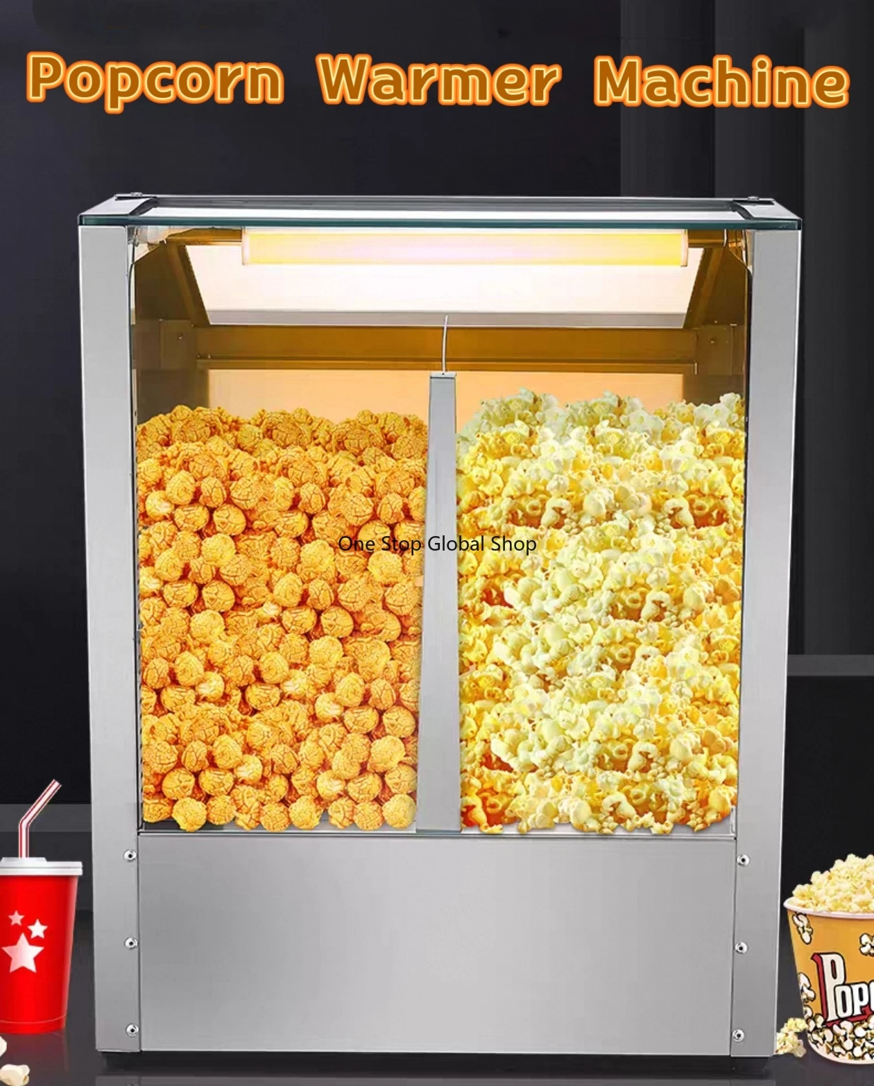 

Commercial Nacho Chip Warmer Machine Deflection Board Stainless Steel for Nacho Chips Popcorn Potato Chips Constant Temperature