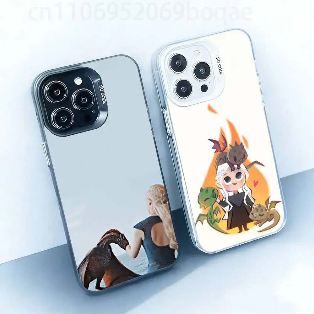 

G-Game TV of T-ThronesDragon Mother Hard Phone Case for IPhone 17 16 15 14 13 12 11 Pro Max Plus16E X XR XS Max