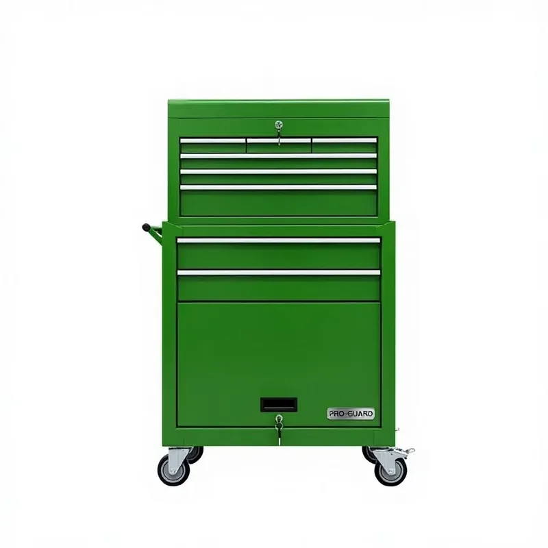 Heavy Duty Stainless Steel Tool Cabinet 8 Drawer Rolling Chest Lockable Wheels Mobile Storage Box for Workshop Garage Outdoor