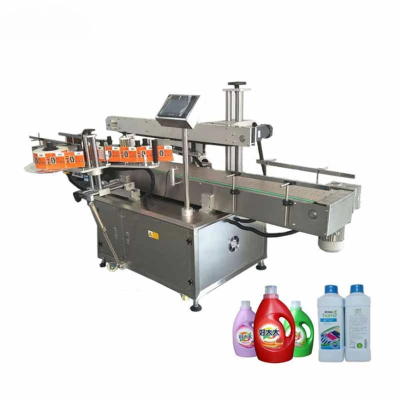 Full automatic double sides labeling machine label applicator for juice round square bottle