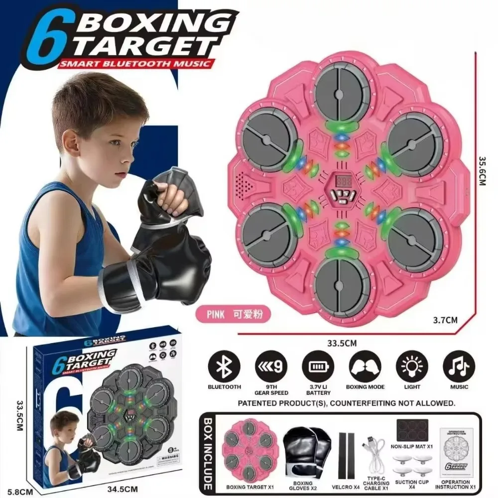 Intelligent Music Boxing Wall Target Electronic Boxing Machine Smart Punch Training Equipment for Home Stress Relief Workout