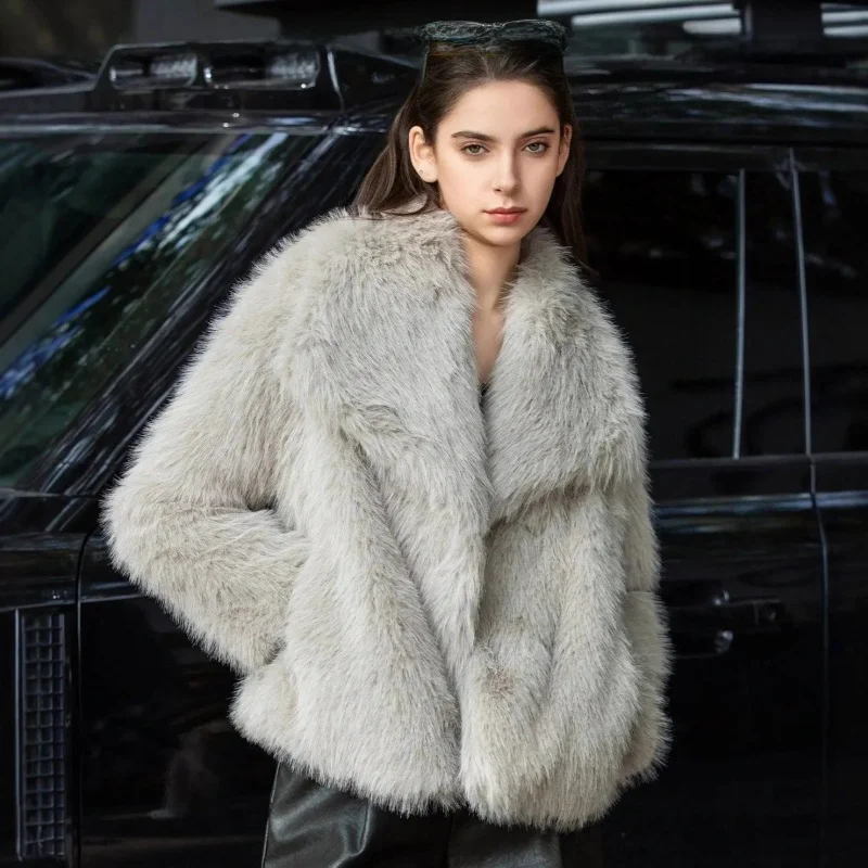 

Утепленное пальто из искусственного меха с воротником-стойкой, женское, с длинными рукавами, в стиле ретро, из полиэстера, с капюшоном