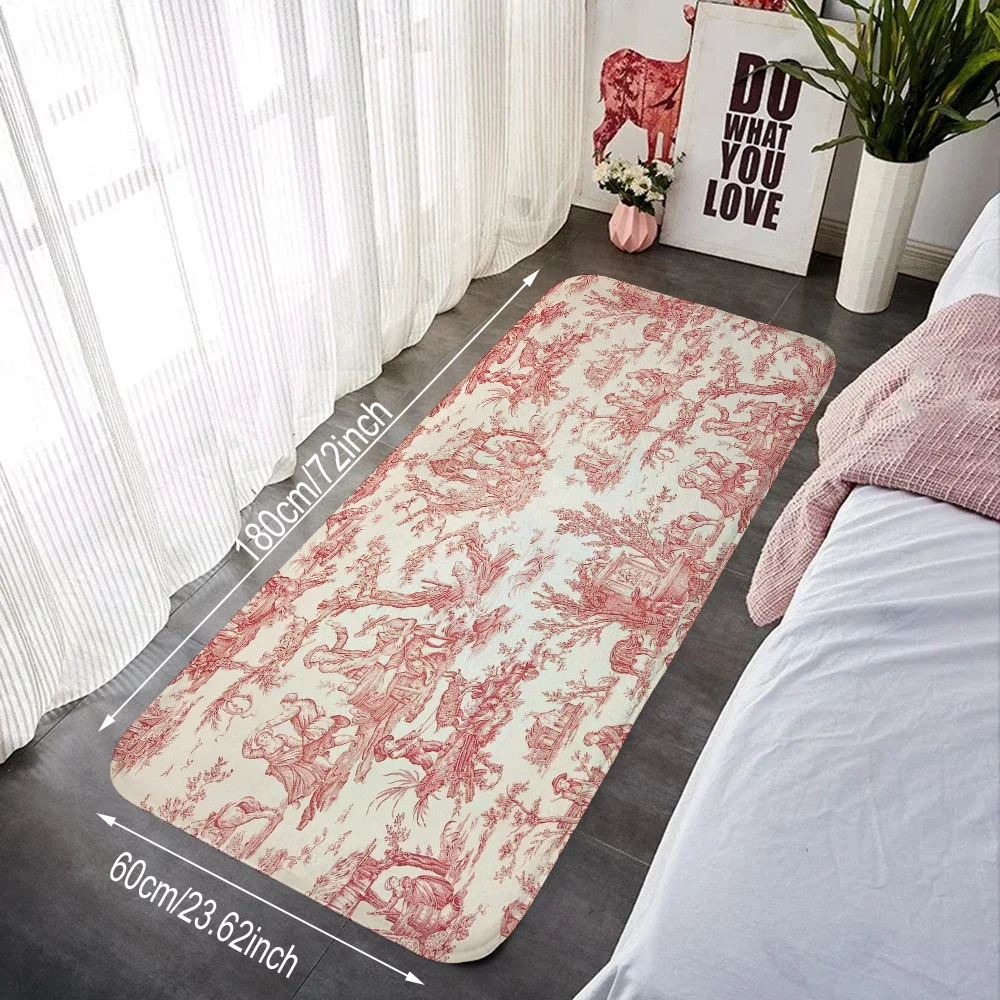 Bedrooom Carpet for Bathroom Toile De Jouy Doormat Outdoor House Entrance Mat Things to the Room Decoration Items Custom Carpets