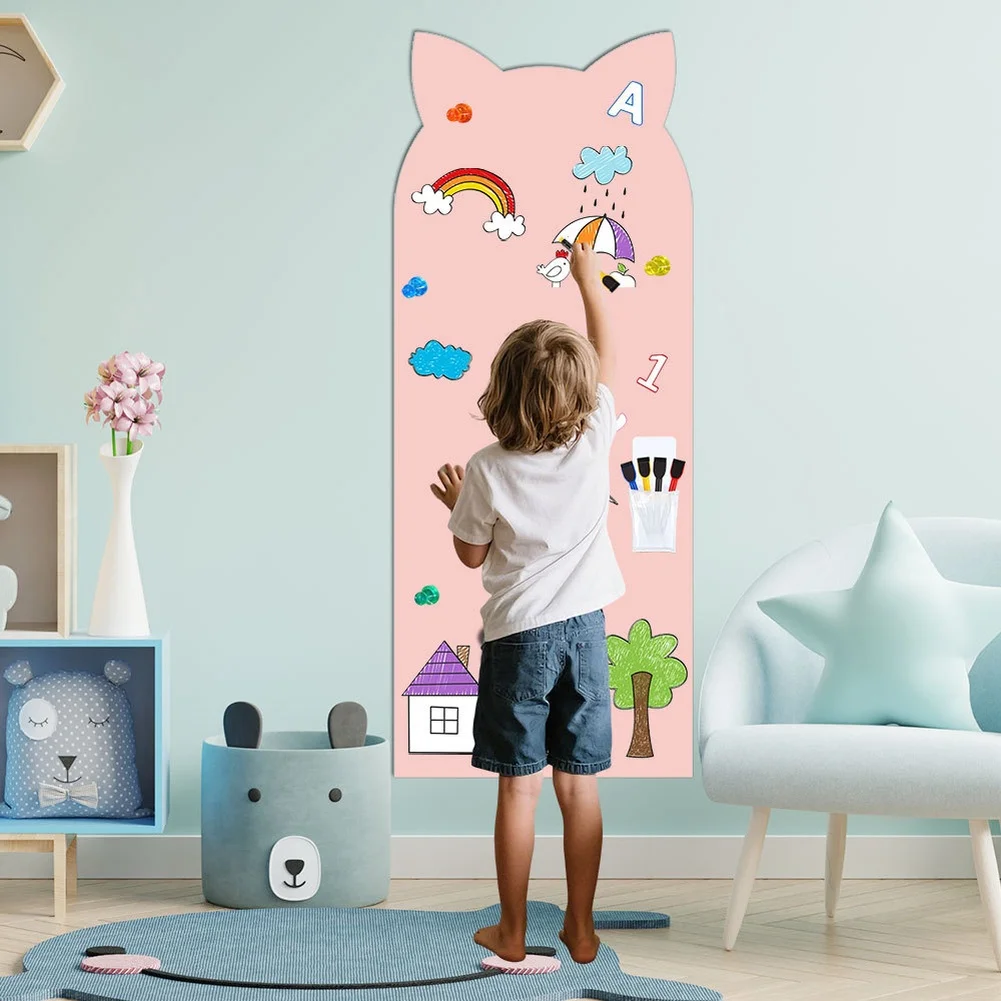 Wall Sticker Magnetic Chalkboard Self-adhesive Backing Peel-and-stick Installation PET Material Fun Educational Wall Sticker