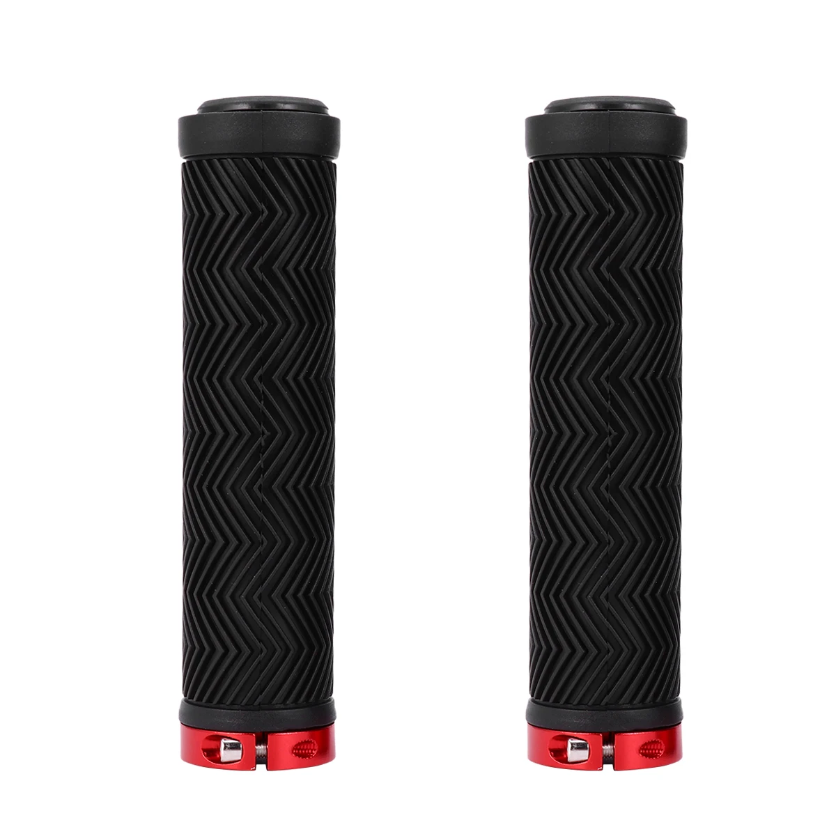 1 زوج المضادة للانزلاق دراجة المقود القبضات المطاط غطاء قابل للقفل توسيد الدراجات القبضات مريحة ارتداء مقاومة النخيل الرعاية #1