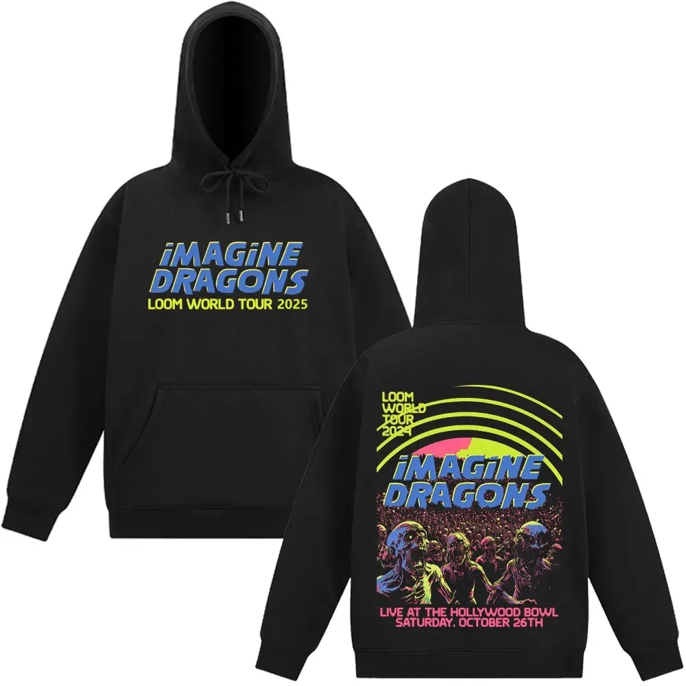 

Imagine Dragons Band Loom World Tour 2025, мужская и женская толстовка в готическом стиле с длинными рукавами, модная одежда, повседневный спортивный костюм, топы