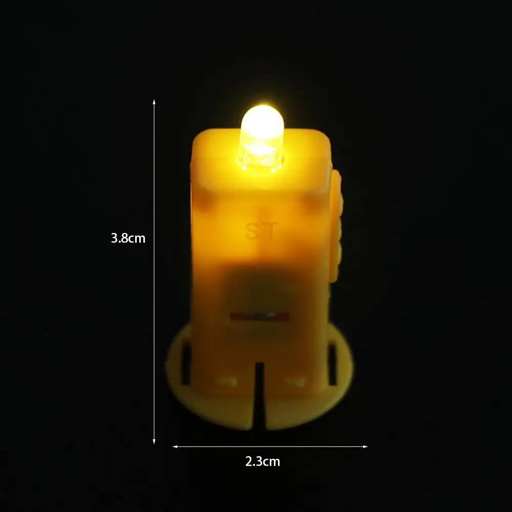 10pcs Electronic Light Lantern LED Wick Built-in Lamp DIY Material Lantern Light Yellow Miniature Wicks Lamp Paper Lantern