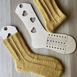 2PCs/Set Natural Wood Sock Blocker Adjustable DIY Model Board Knitting Socks Form Blockers Knitting Tools For Beginners Handmade