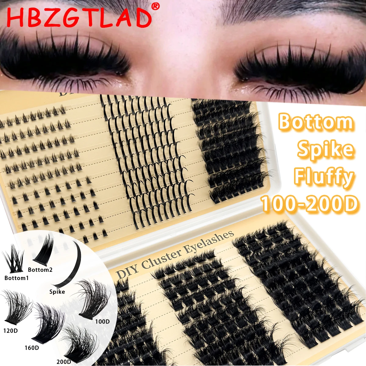 HBZGTLAD 200D-60D bottom and p - Eyelash Extension Russian review and price