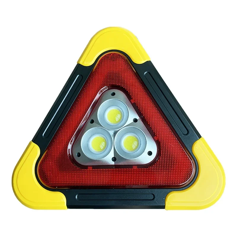 Car Warning Light Solar Powered LED Reflective Emergency Night Tripod Sign for Vehicle