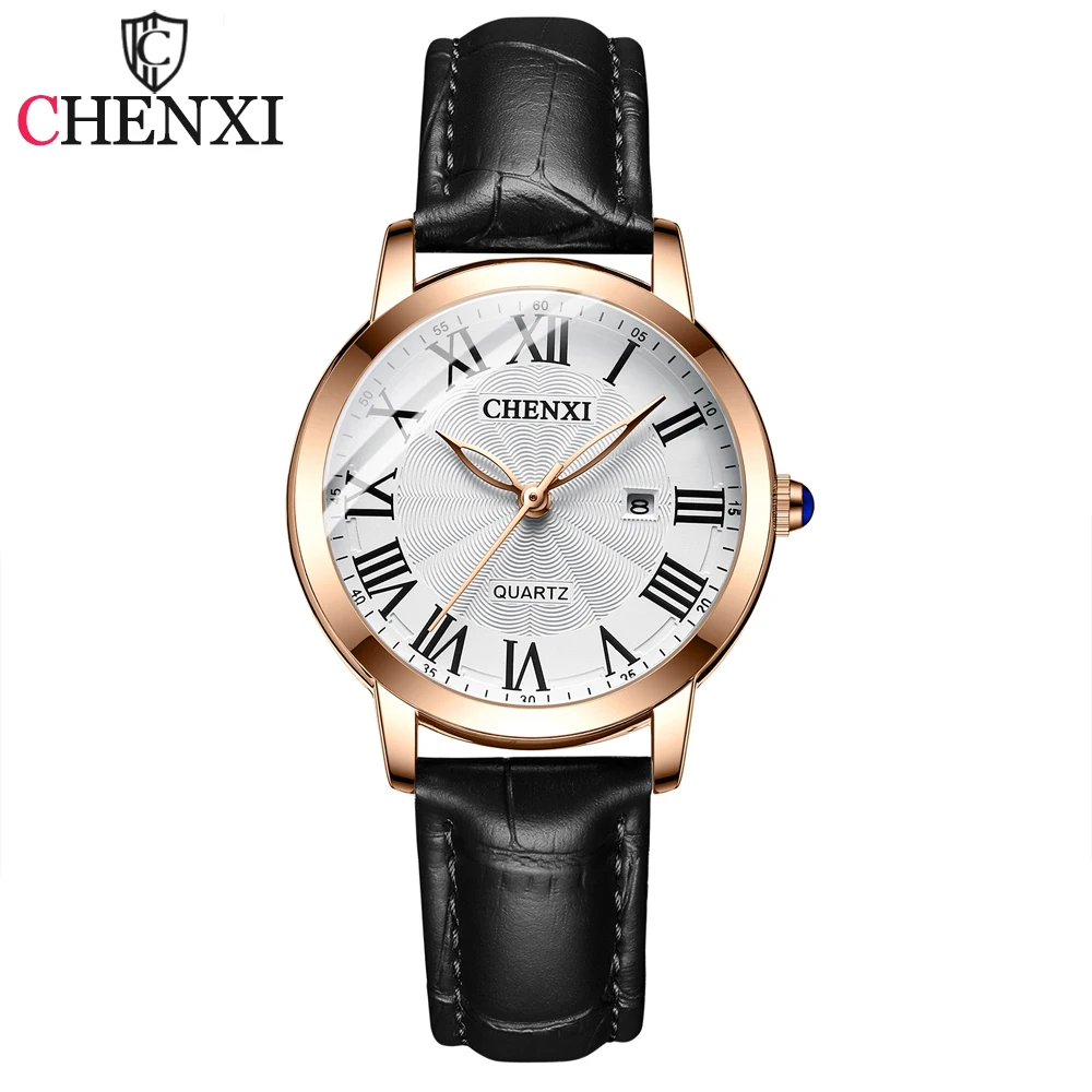 CHENXI New Women Watch Top Luxury Brand Waterproof Ladies Watches Fashion Dress Leather Quartz Wristwatches Relogio Feminino