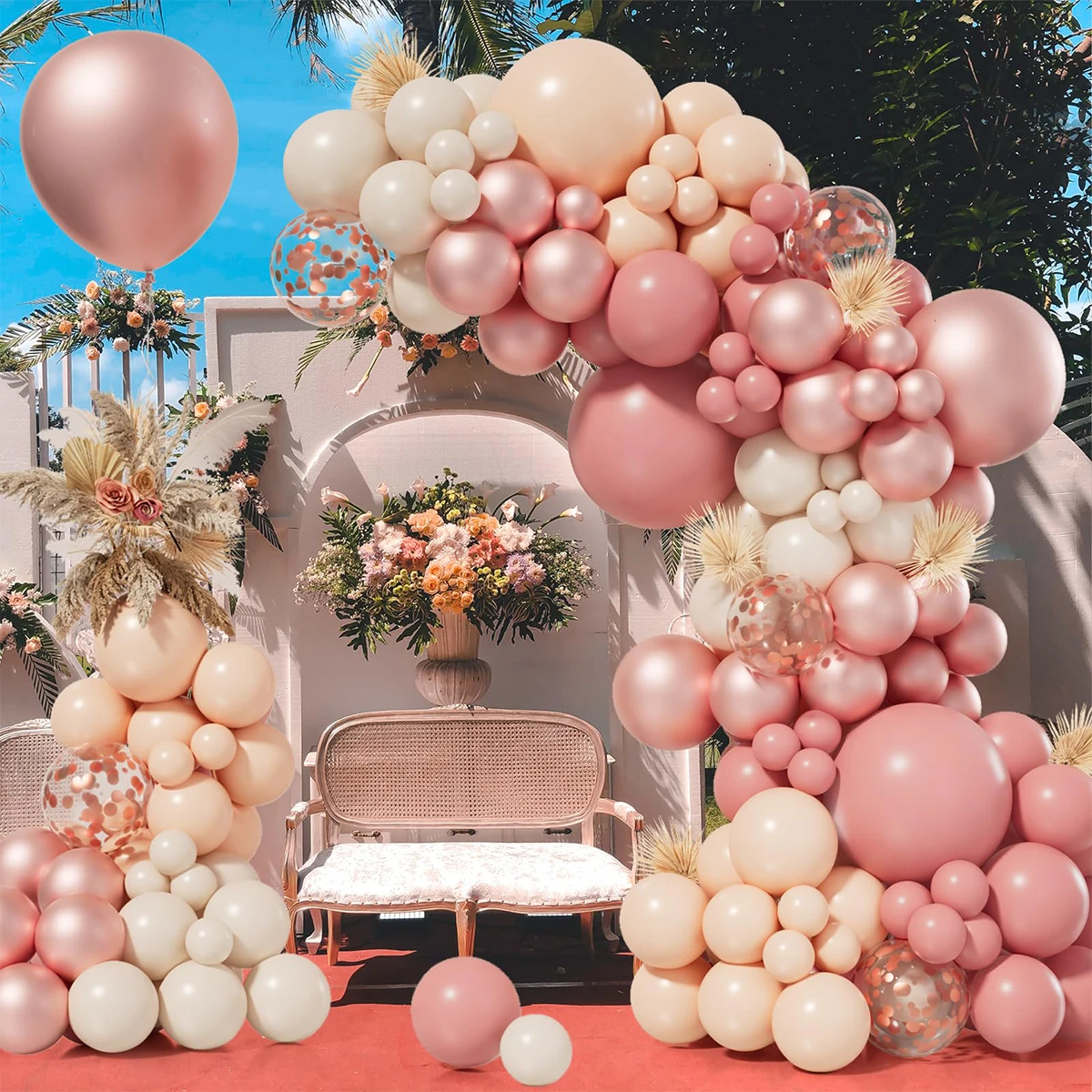 Tender Pink Gold Balloon Garland Arch Kit Wedding Birthday Party Decoration Adult Kid Baby Shower Decor Balloon Wedding Supplies