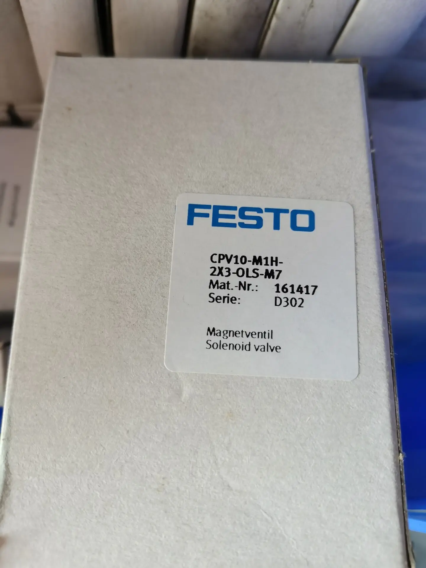 

FESTO Festo solenoid valve CPV10-M1H-2X3-OLS-M7 161417 in stock