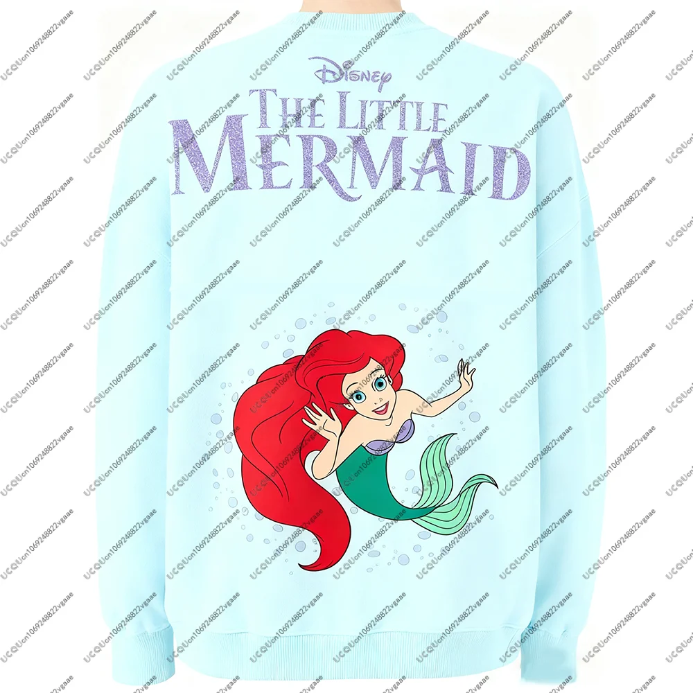 เสื้อยืดผู้ใหญ่สำหรับฤดูใบไม้ร่วงและฤดูหนาว สไตล์ Y2K สำหรับงานปาร์ตี้ ของขวัญ เสื้อยืดลายเงือก เสื้อฮู้ด สปิริตคริสต์มาส เสื้อเจอร์ซีย์ สำหรับคู่รัก 2026 ดิสนีย์