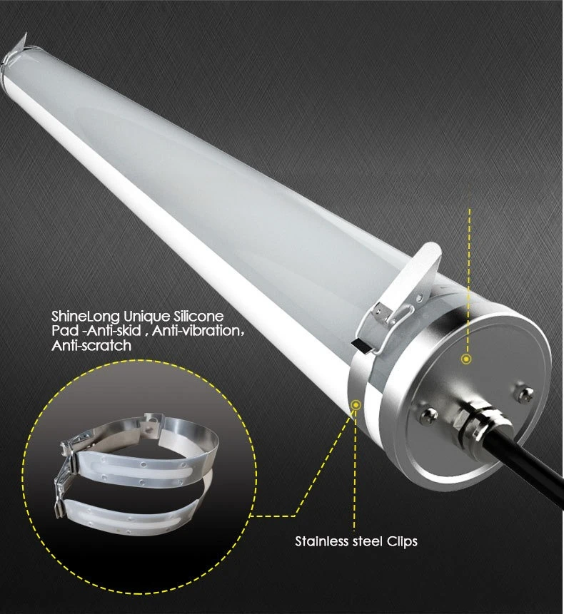 Parkplatzfarm mit 100 mm DALI-Dimmung, wasserdichtes IP68-LED-Tri-Proof-Licht