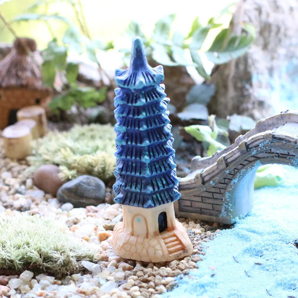 

3Pcs Beacon Shape Decor Resin Landscaping Accessories Micro Landscape Ornament Ecological Bottle Garden Yard Outdoor Decor