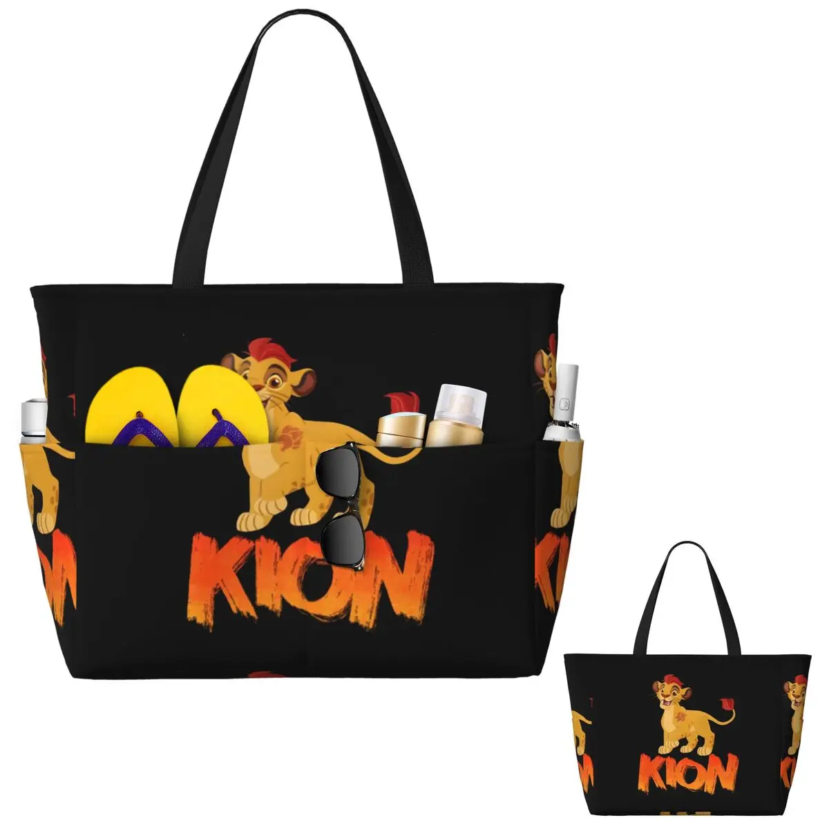 

Пляжная большая сумка Lion Guard Kion, спортивная сумка для занятий йогой, большая большая сумка, женская дорожная сумка, сумка для фитнеса