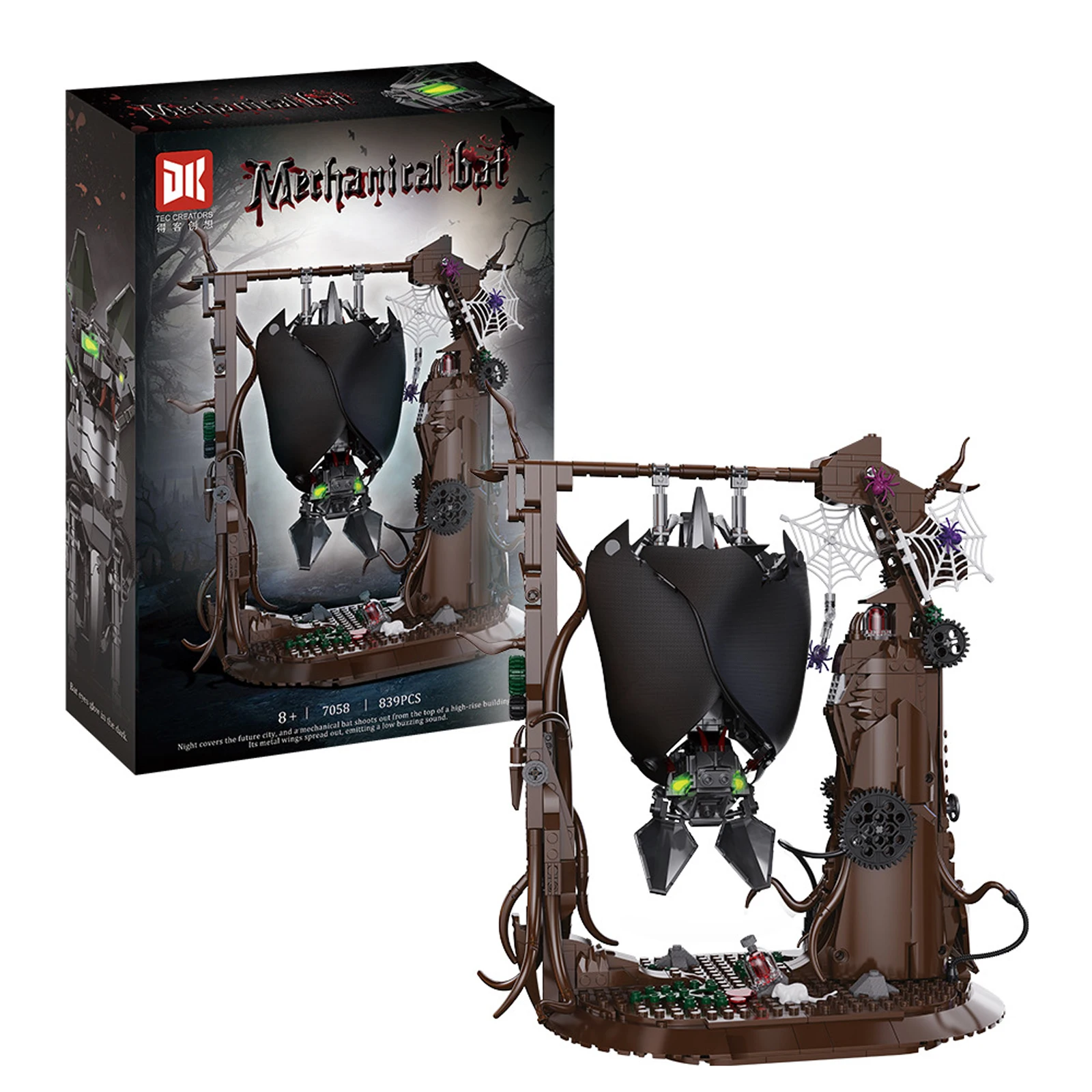 

DK7058 839pc MOC Creativity Mechanical Bionic Bat Building Blocks Bricks Assembling DIY Toys for Boys Christmas Gift Toys Set