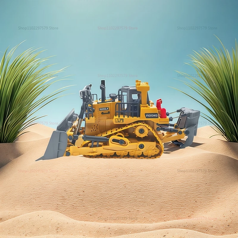 Nuevo excavadora de juguete con Control remoto 4x4 para niños, camión volquete de aleación, modelo de vehículo de construcción, regalo para niños, juego al aire libre
