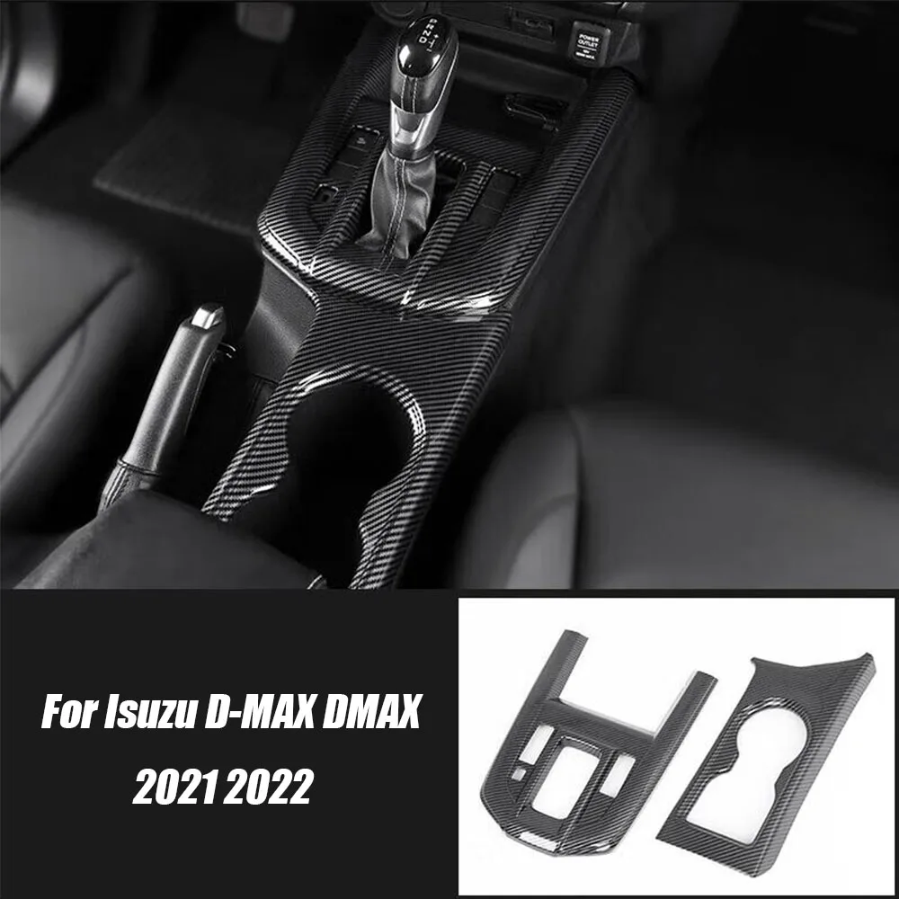 

LHD For Isuzu D-MAX DMAX 2021-2023 ABS Car gear shift knob water Cup frame panel Decor interior Cover Trim Sticker Accessories