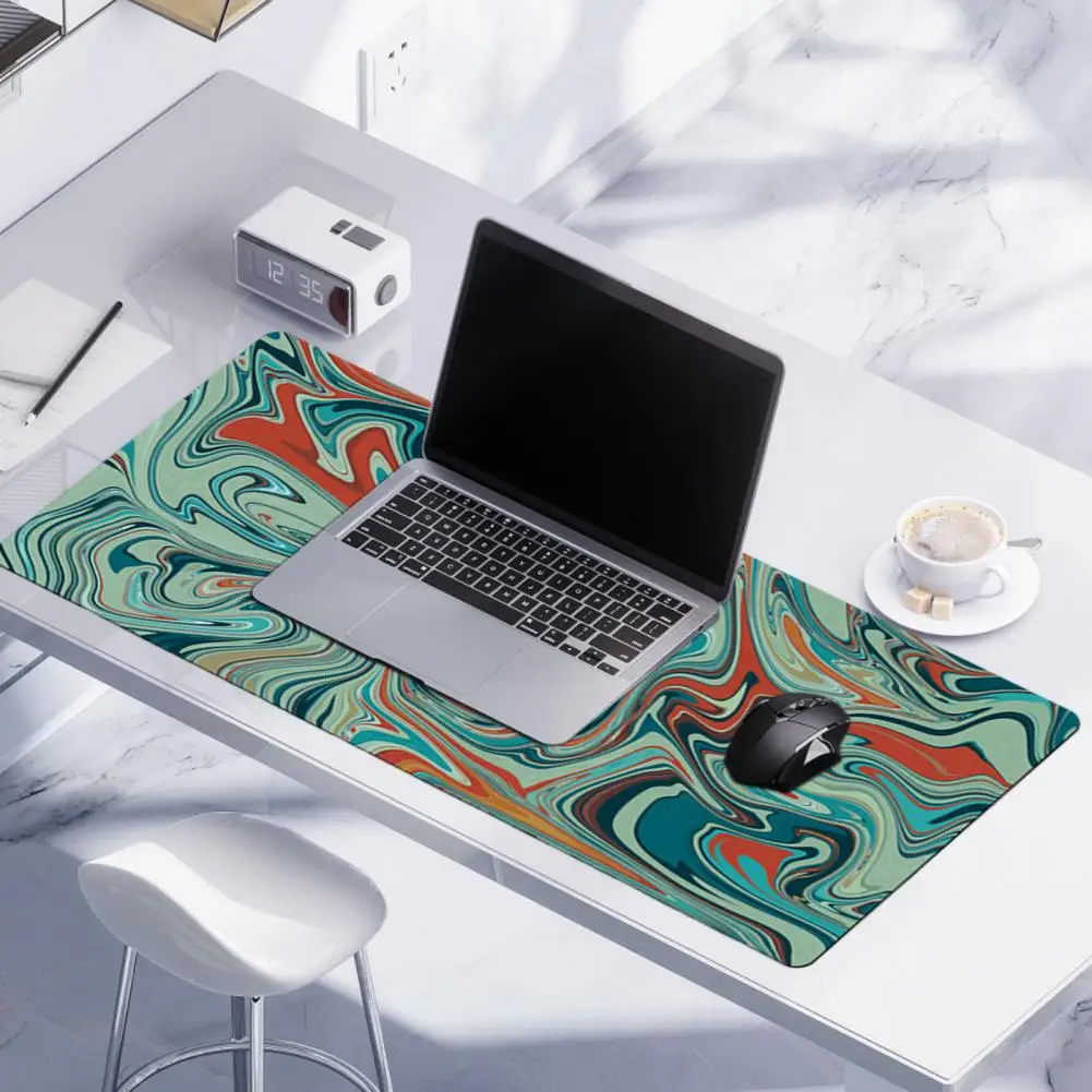 Reusable Mouse Pad Waterproof Foldable Gaming Mouse Pad with Abstract Print Non-slip Natural Rubber Laptop Mousepad for Computer