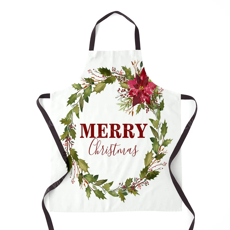 Aesthetics Women's Kitchen Apron Children's Waterproof Waitress Work Apron Original Oil Resistant Christmas Style Fashion Apron