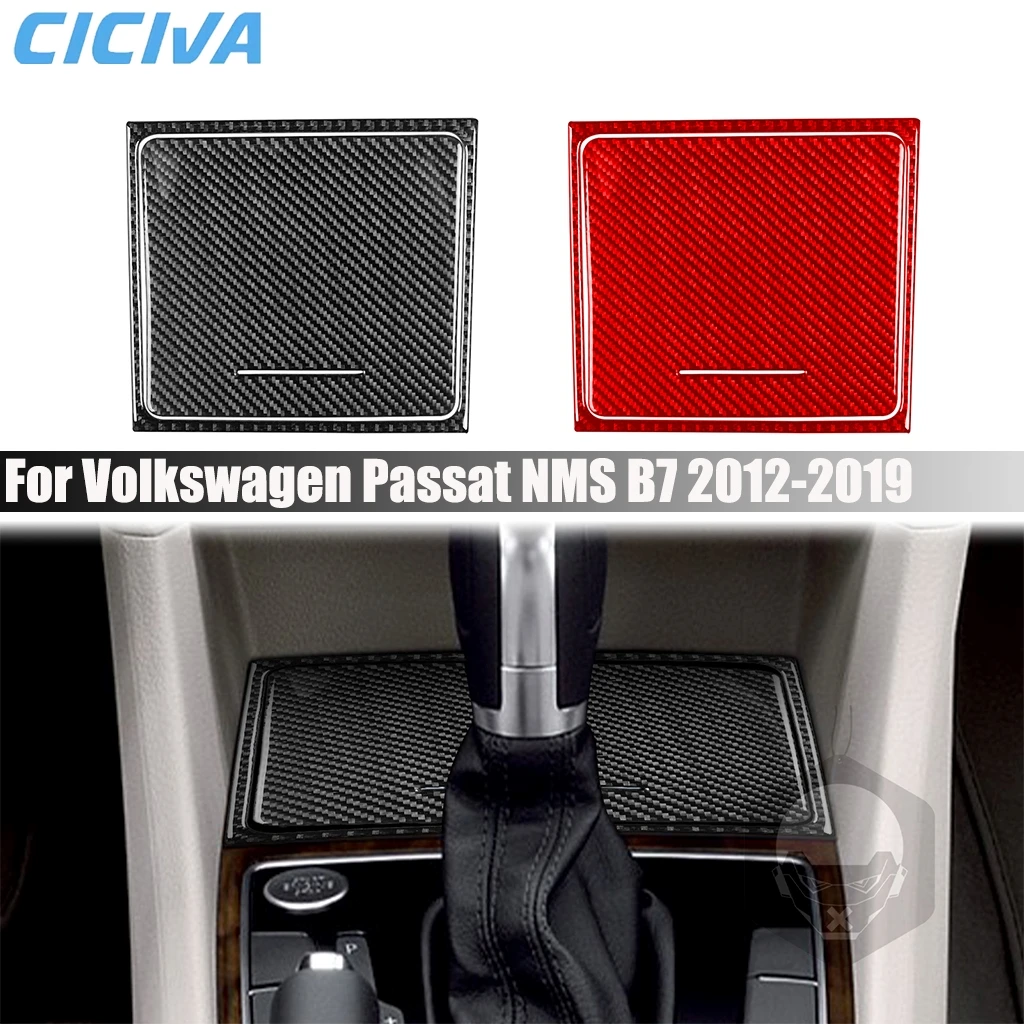

Автомобильные аксессуары из углеродного волокна, набор для хранения, внутренняя крышка, модифицированная наклейка для Volkswagen Passat NMS B7 2012-2019