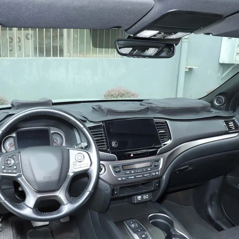 

Suetlcoity For Honda Pilot 2016-2022 Car Dashboard Sunscreen Pad with Zipper Storage Bag Interior Car Accessories