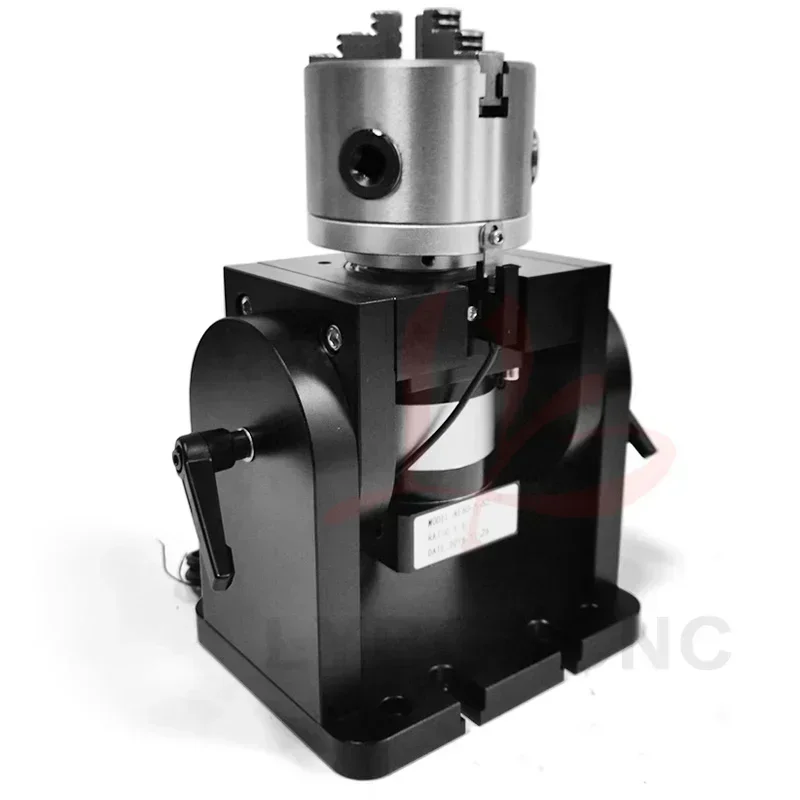 Motor Directly Connect 80/100/125MM 3 Claws Rotation Rotary Axis Precise Fixture 180° Adjustable for CNC Router Laser Welder