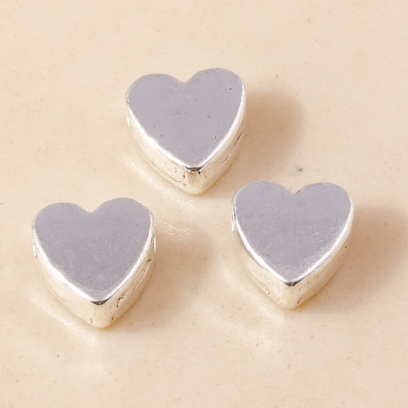 Leslie 50pcs 7*8mm Alloy Gold Silver Plated Tiny Love Hearts Charms for Jewelry Making Women Alloy Pendant Necklace Diy Findings - Image 4