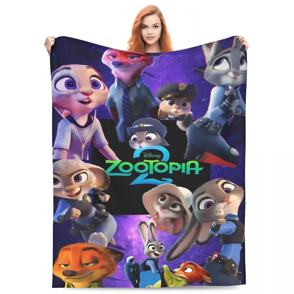 Zootopia Nick Judy Collagaes Blankets Travel Office Flannel Throw Blanket Couch Chair Soft Design Quality Bedspread Gift Idea