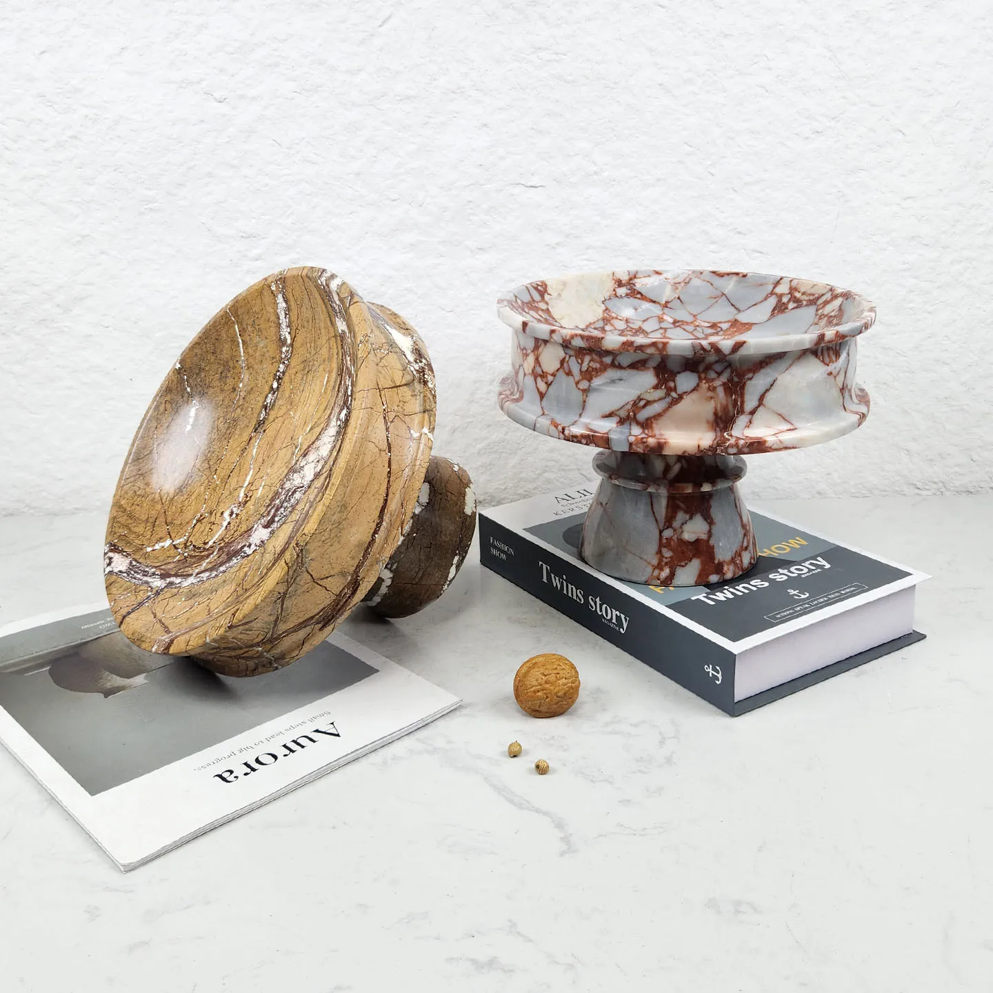 

HYS modern marble fruit tray tray living room coffee table entrance restaurant home soft decoration