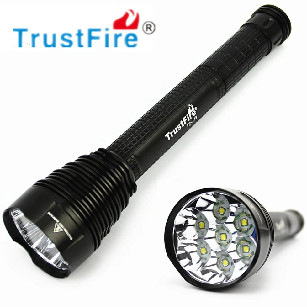 TrustFire J18 Powerful LED Flashlight 7x LED T6 8000LM Tactical Torch by 18650 26650 Battery for Self Defense Camping TrustFire J18 Powerful LED Flashlight 7x LED T6 8000LM Tactical Torch by 18650 26650 Battery for Self Defense Camping