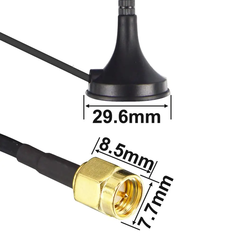 For SMA Connector 4G LTE Antenna 12dBi Gain For Omni Design for Huawei and For ZTE USB Dongle Applications with Magnetic Base