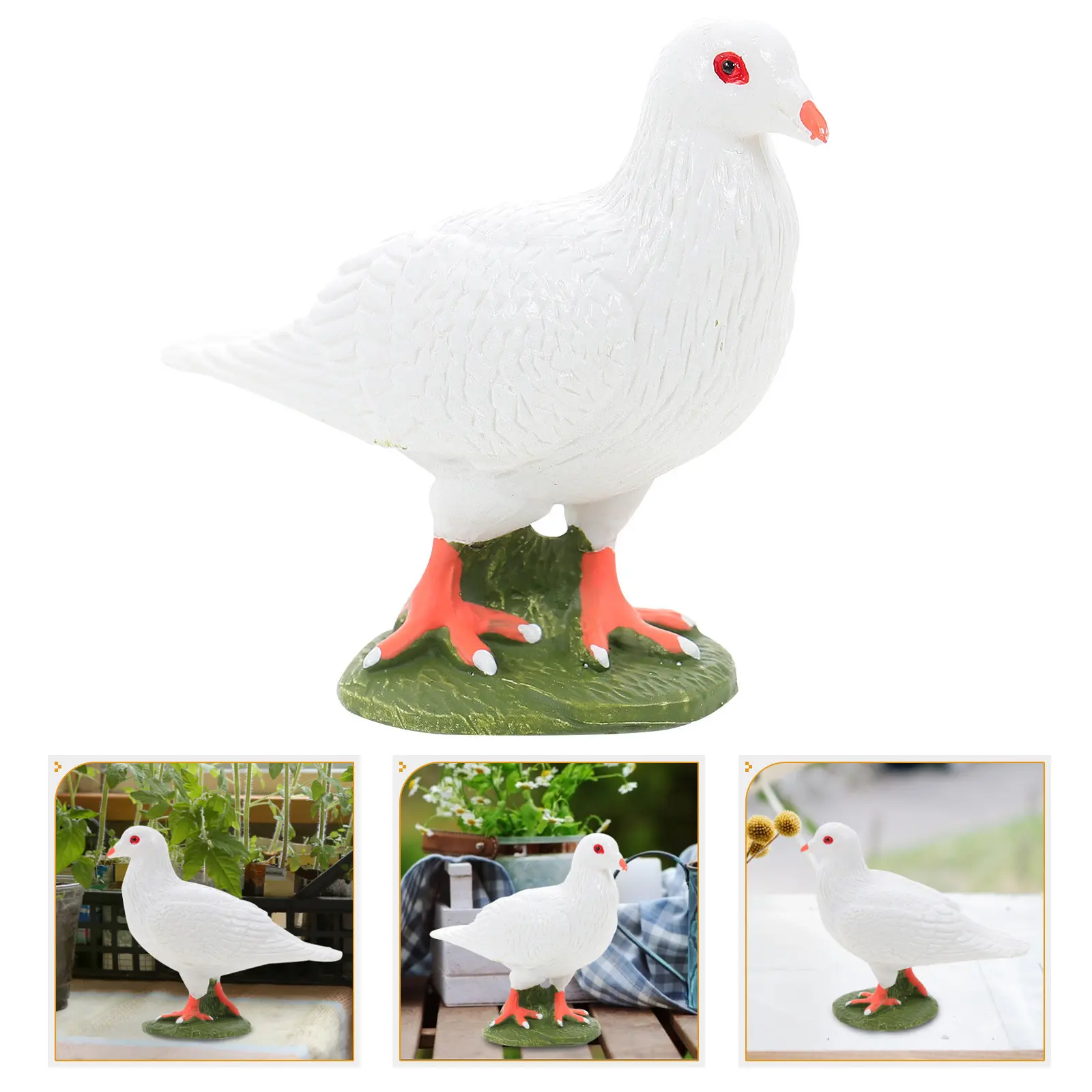 

Simulated Dove Plastic Craft Realistic Garden Lawn Ornament Micro Landscape Decoration Statue Dove Figurine Yard Lawn Ornament