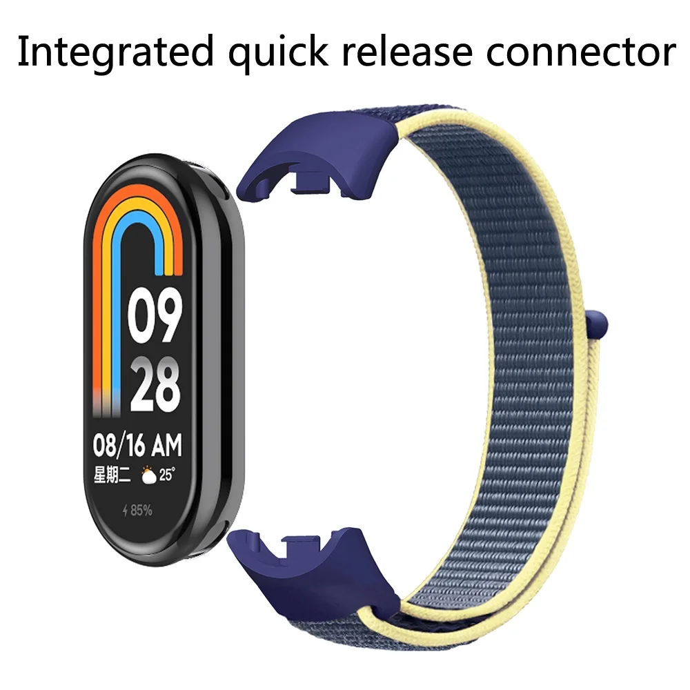 Nylon Loop for xiaomi Mi Band 8 Strap SmartWatch Wristband Correa Replacement sport pulsera watchband for Miband 8 NFC Bracelet