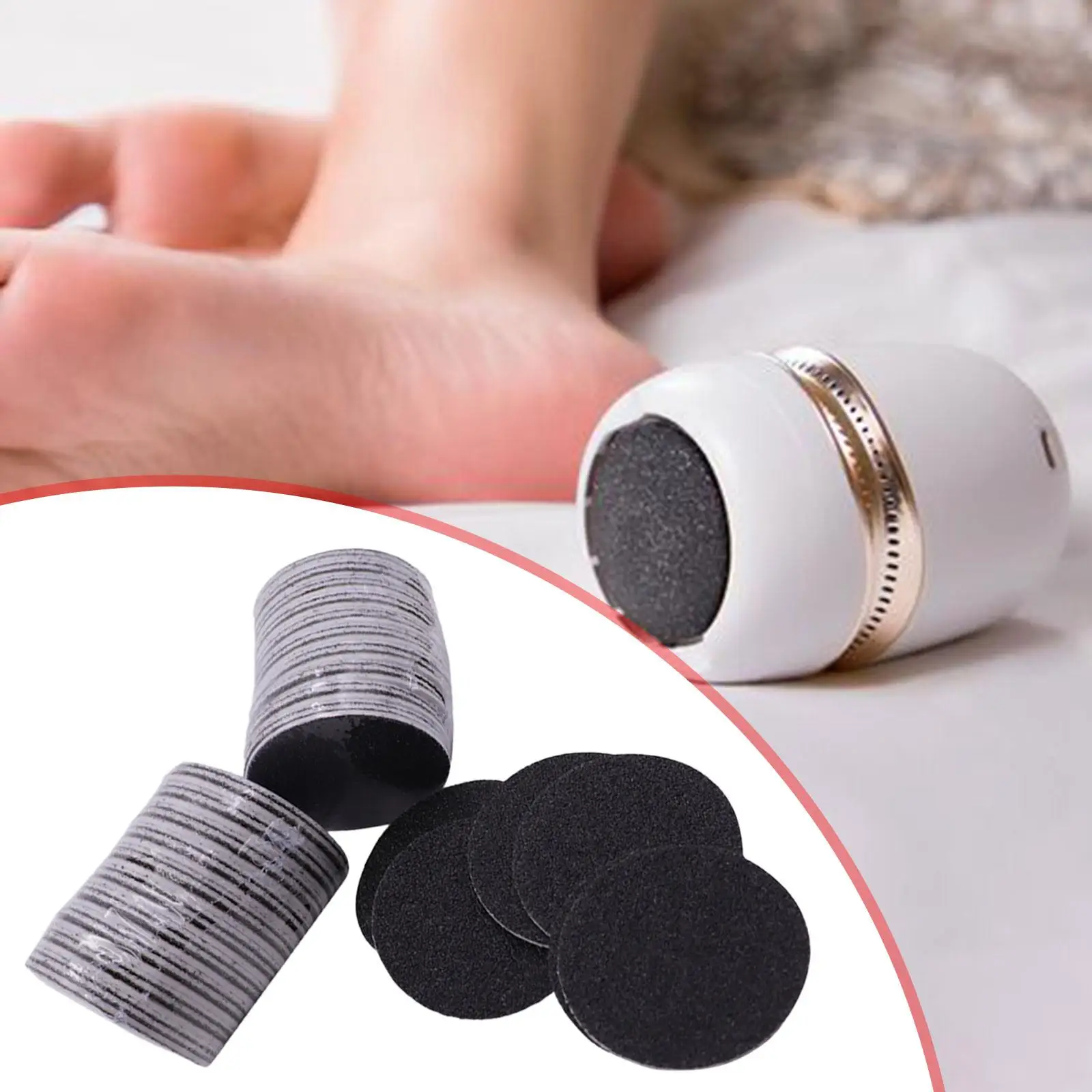 

60 Pieces Sandpaper Discs Grit Refill Pads Ectric Pedicure Tools Remover Tool Hard Skin Feet Care Feet Files Discs Replaceable