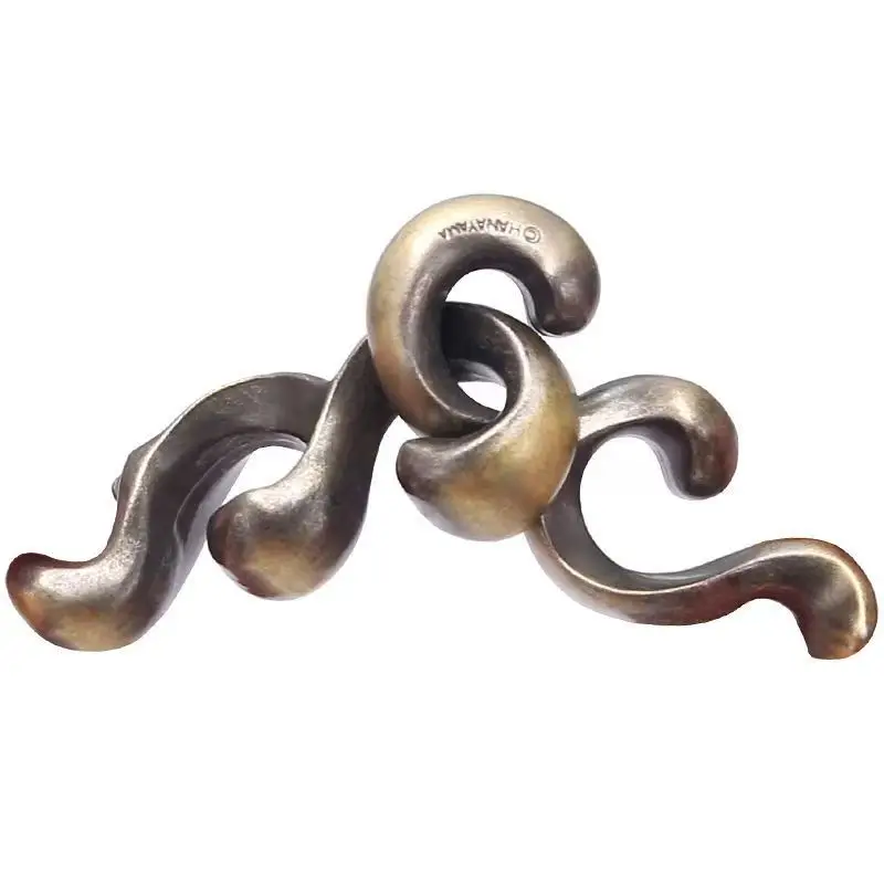 Disentanglement Brain Teaser Metal Puzzle Unlock Interlock Game IQ Test Magic Trick Toys Gifts For Adults Kids Boys Girls