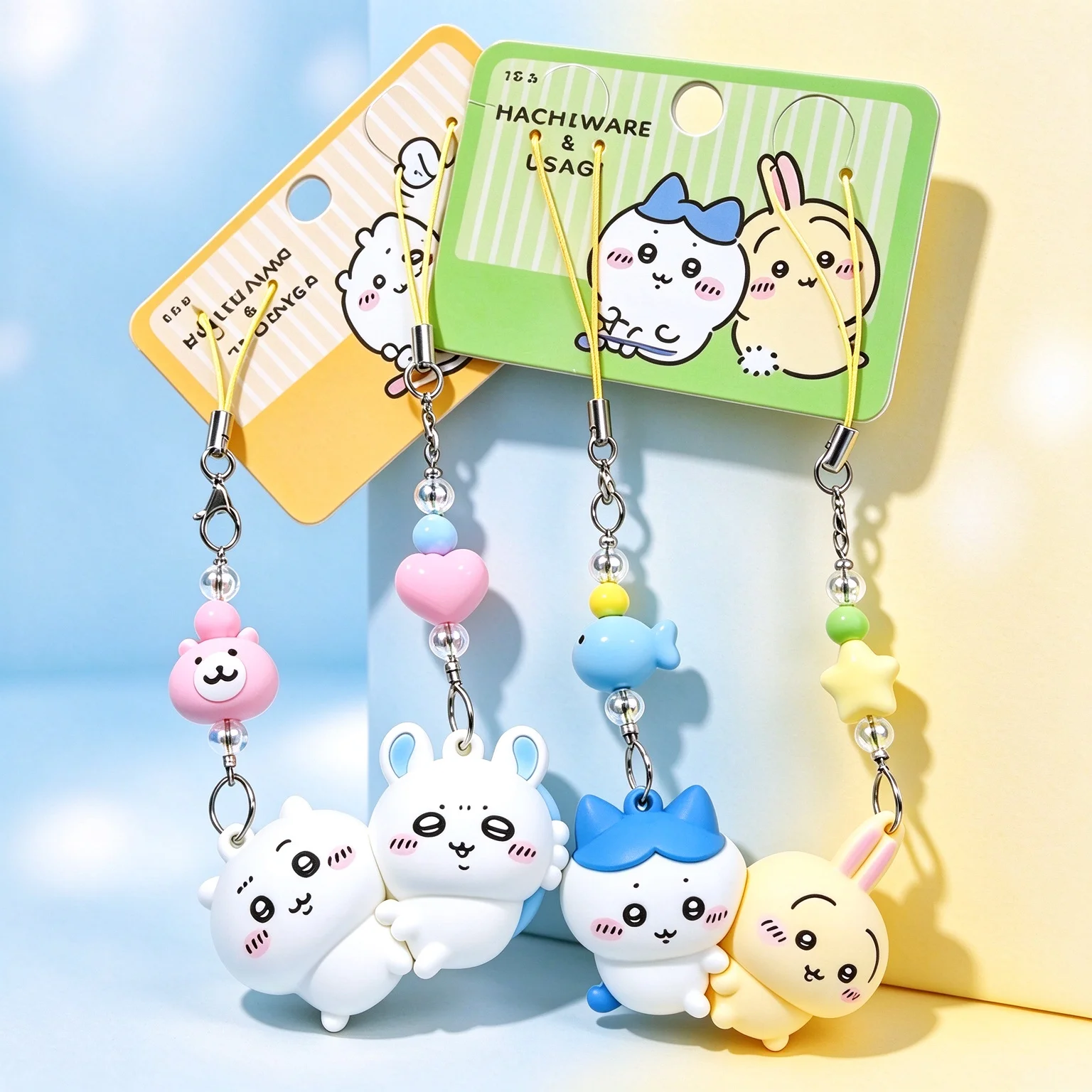 Chiikawa Series Magnetic Pair Keychain Hard Personalized Exquisite Creative Cartoon Doll Small Pendant Small Christmas Gift