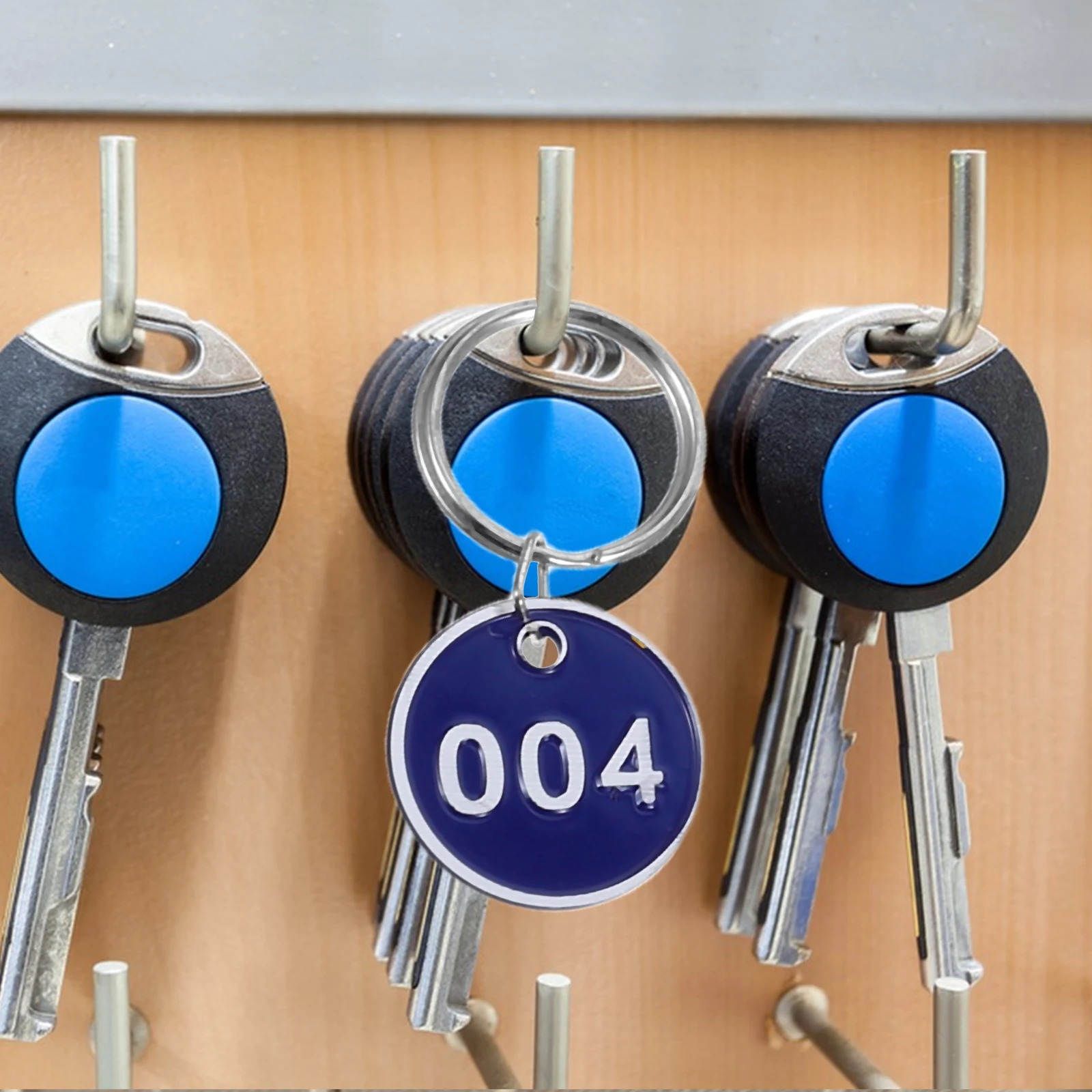 

50pcs Metal Number Plates Durable Aluminum Key Chain Labels Suitcase Tags Luggage Identifiers Storage Tags for Travel