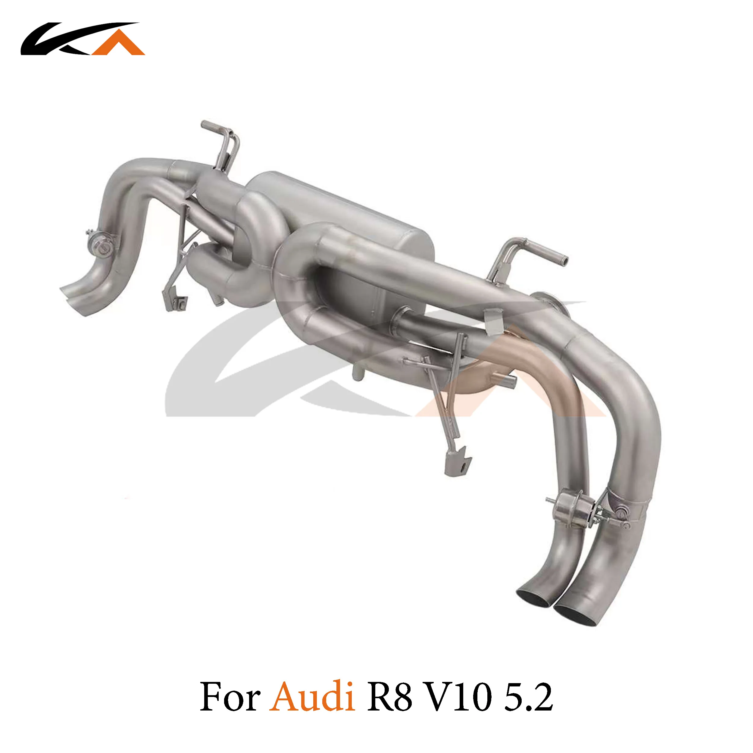 KA Tuning exhaust system parts stainless catback for Audi R8 V10 5.2 rear section performance muffler valve