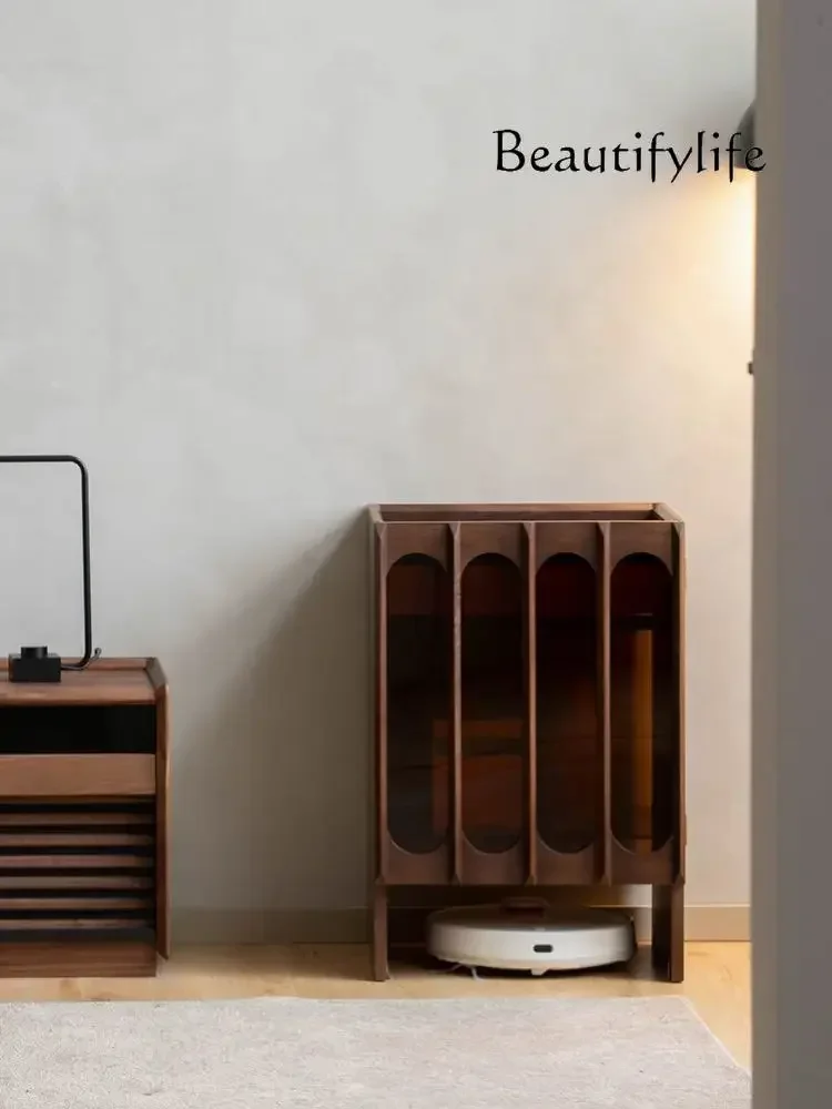 Simple Retro Sweeper Cabinet Living Room Design Side Cabinet Partner Mop Cabinet