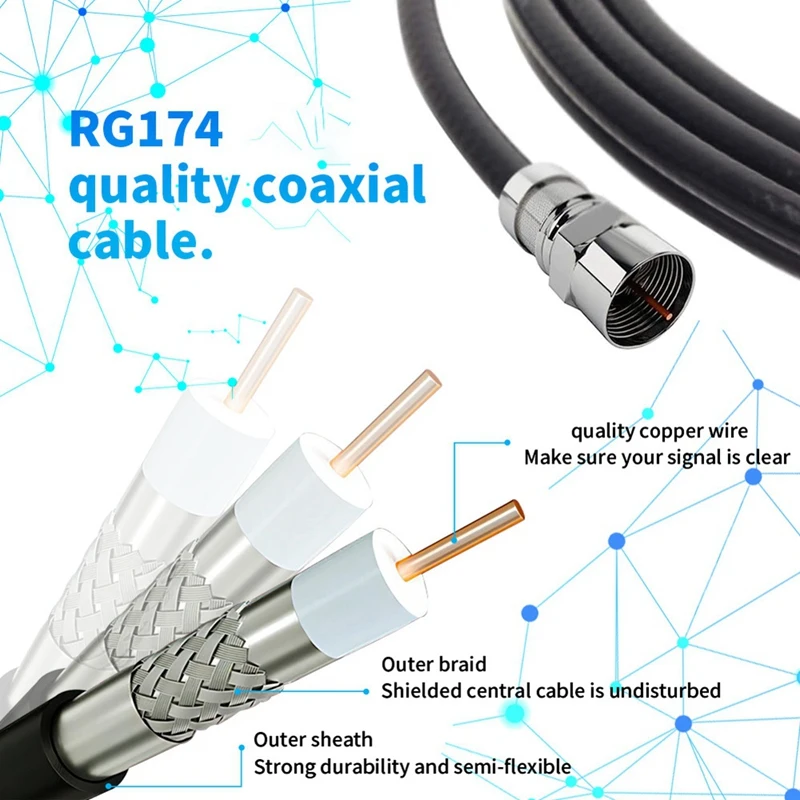 Antena de TV Digital de Alta Definição para Interior e Exterior, Amplificador Universal com Interruptor, Coluna UHF Ajustável, Amplificador Durável