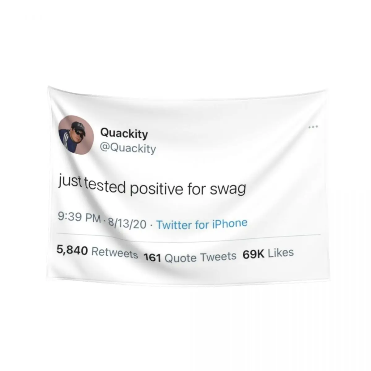 

quackity tweet Tapestry For Bedroom Wall Carpet Room Aesthetic Decor Tapestry