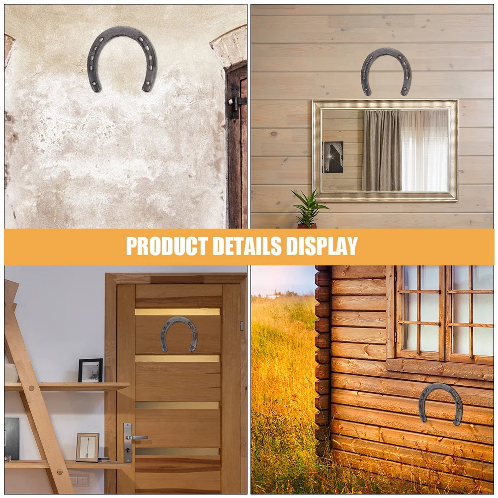 

6Pcs Metal Horseshoe Wall Decoration Lightweight Elegant Rustic Home Garden Art Horseshoe Hanging Decor Iron Art Decor