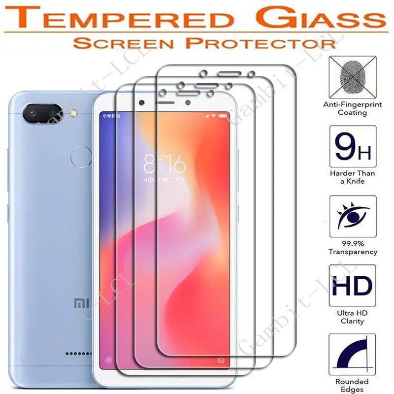 For Xiaomi Redmi 4 Prime 5 Plus 4X 4A 5A 6A S2 Mi 6 Pro A1 A2 Lite  Mix 2 2S 3 Play Screen Protector Tempered Glass Film Cover