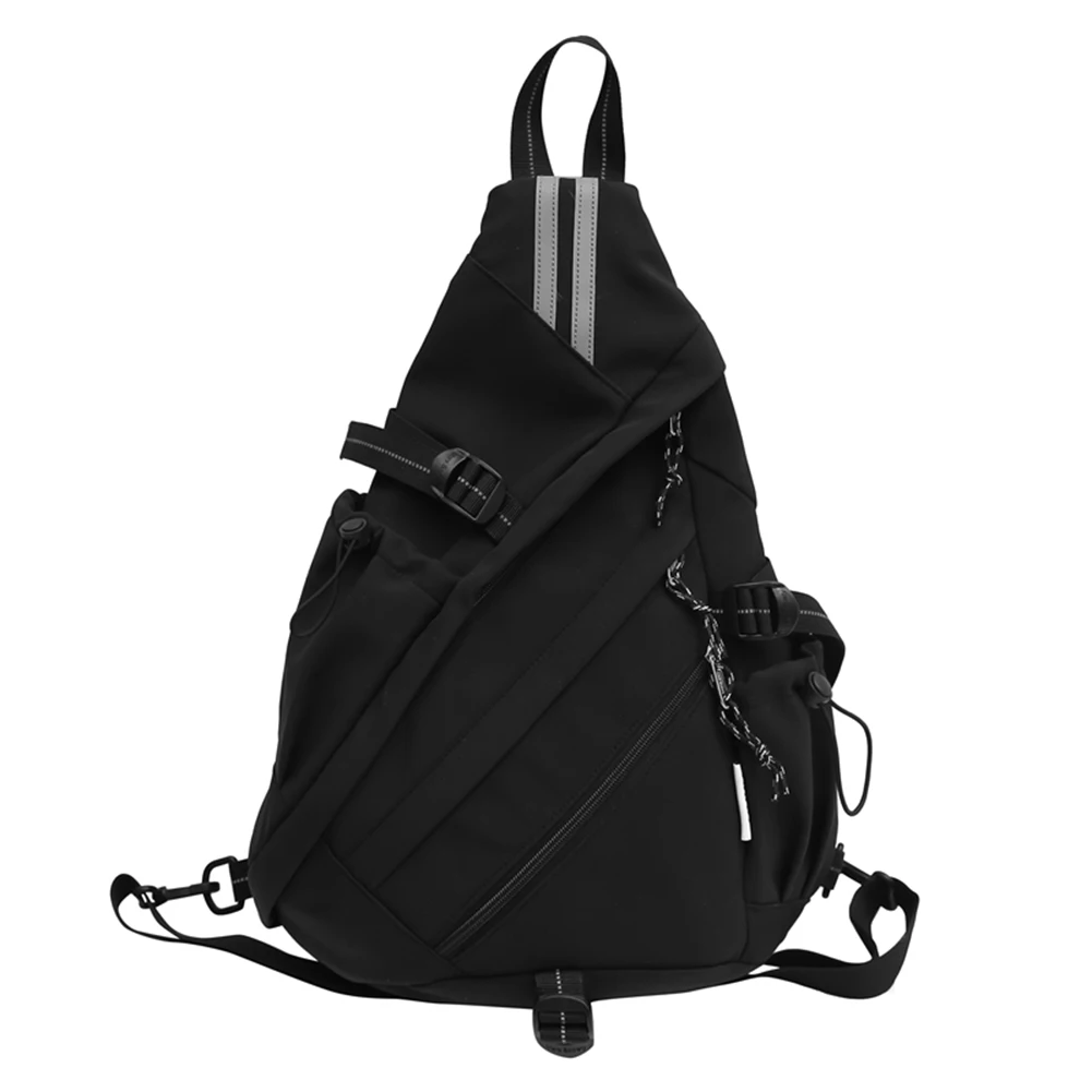 Mochila de nylon crossbody para homens e mulheres, mochila casual, viagem e caminhada