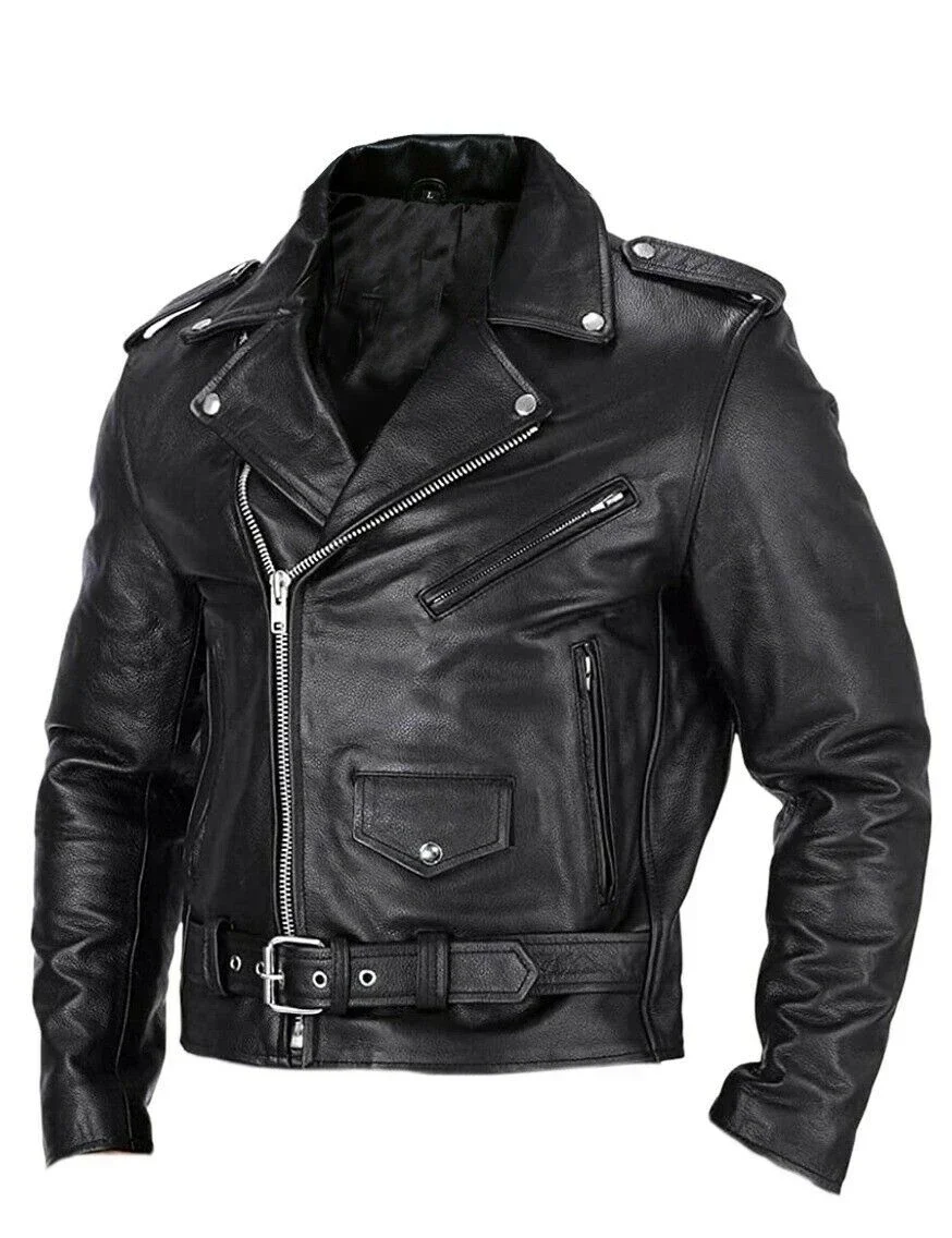 Chaqueta ajustada de cuero con cremallera para hombre, abrigo con solapa y cuello, a la moda, antiviento, Diagonal, 2023