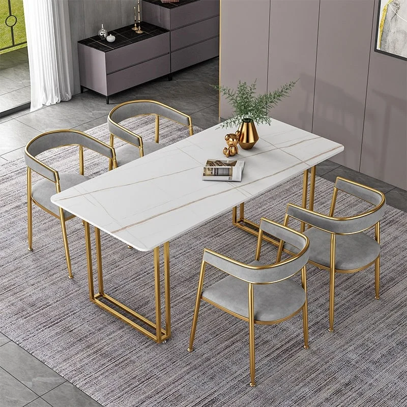 

Kitchen Nordic Dining Table Gold Legs Organizer Apartment Library Coffee Tables Office Restaurant Mesas De Jantar Home Furniture